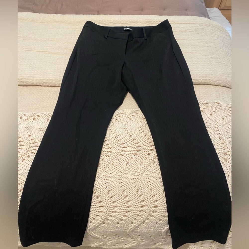 Express black work/dress flare pants
